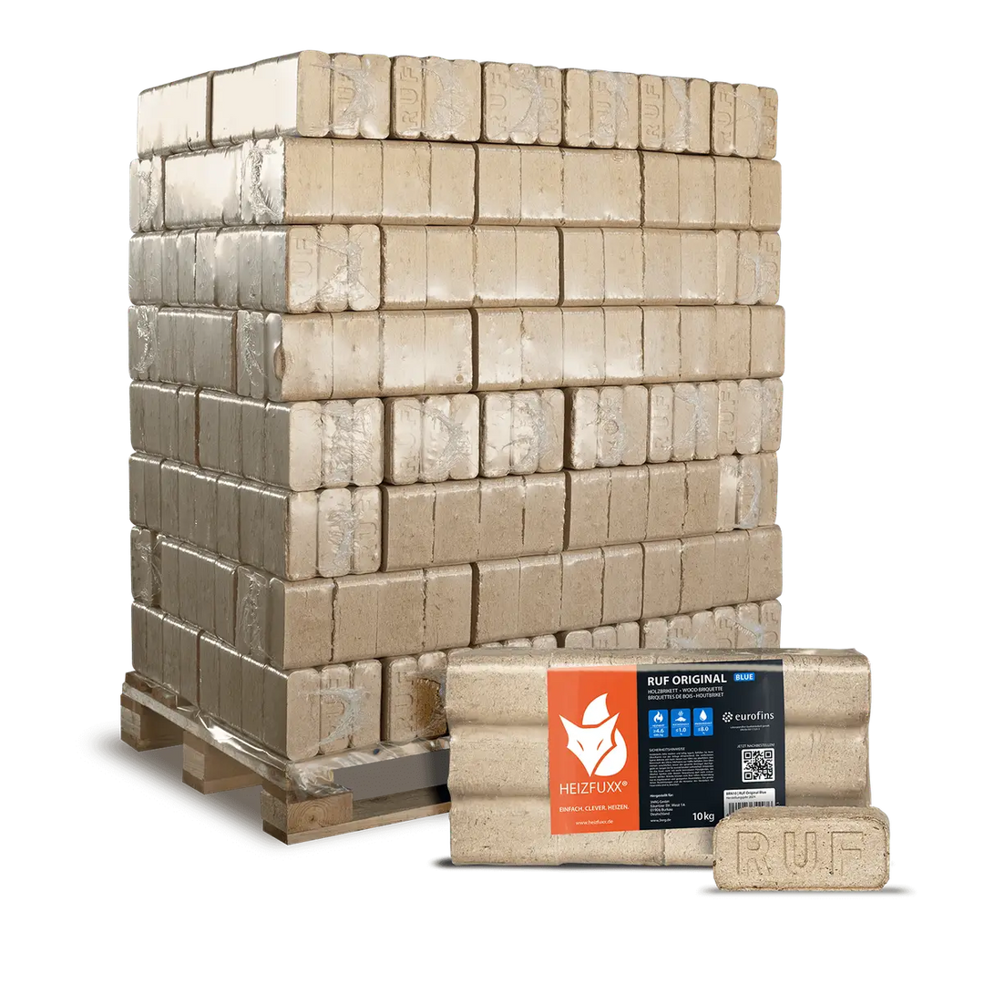 Heizfuxx Holzbriketts RUF Weichholz 10 kg x 96 Gebinde